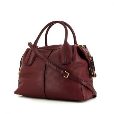 Tod's D-Bag handbag in burgundy leather