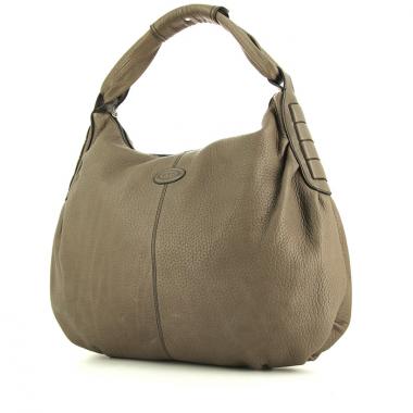 Bolso Cabás Tod's Ivy en cuero granulado marrón etoupe