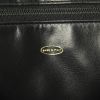 Serviette Chanel Vintage en cuir grainé noir - Detail D4 thumbnail