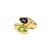 Bague Bulgari Serpenti en or jaune,  péridot et cordiérite - 00pp thumbnail