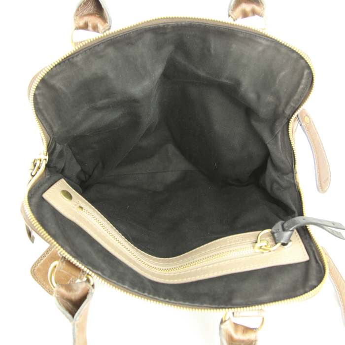 Chloé Bay handbag in brown leather - Detail D2