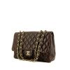 Chanel Timeless handbag in chocolate brown quilted leather - 00pp thumbnail