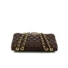 Chanel Timeless handbag in chocolate brown quilted leather - 360 Front thumbnail