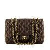 Bolso de mano Chanel Timeless en cuero acolchado marrón chocolate - 360 thumbnail