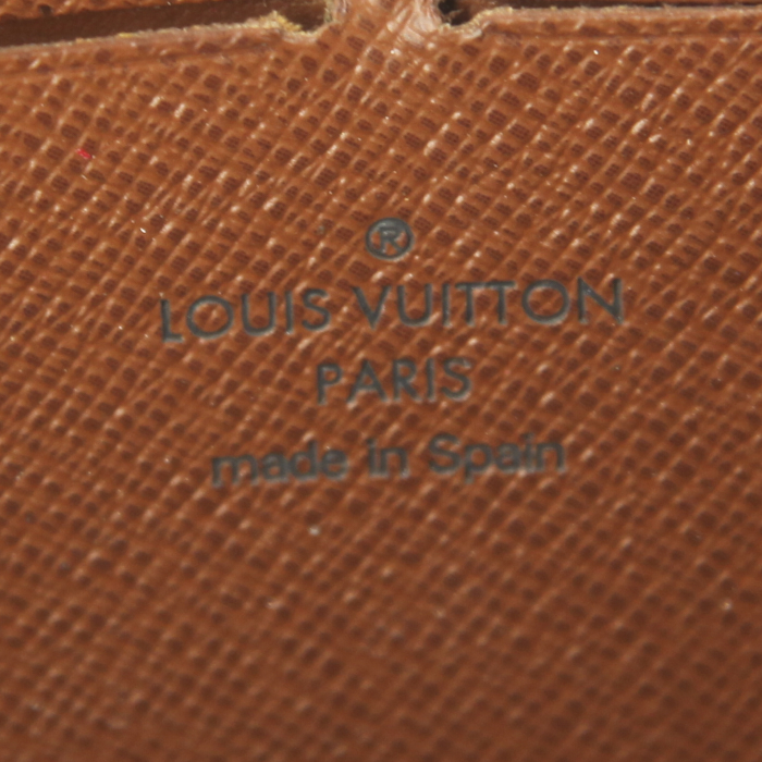 Portafogli Louis Vuitton Zippy in tela monogram marrone - Detail D3