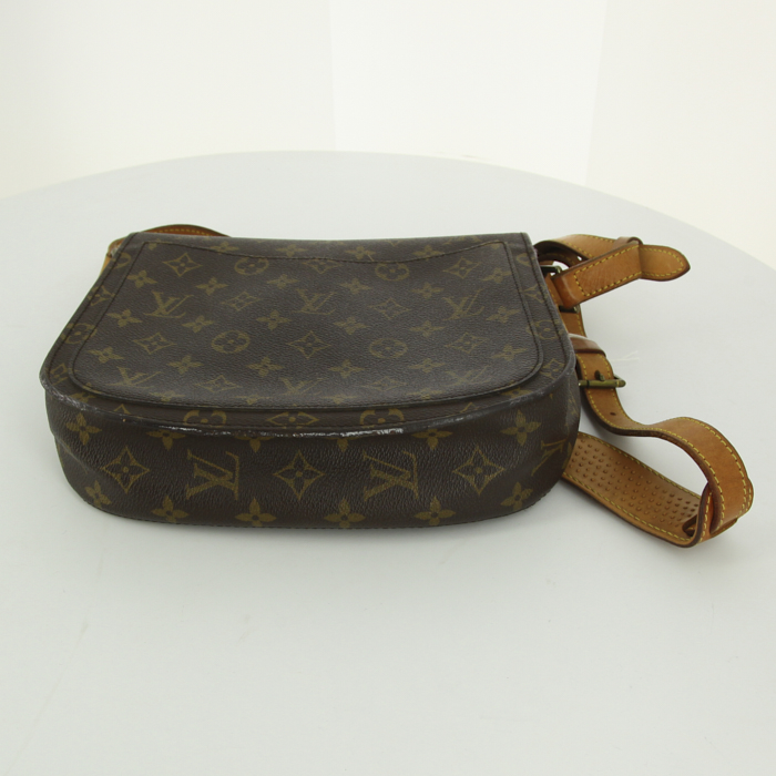 Bolso bandolera Louis Vuitton Saint Cloud en tela Monogram y cuero natural - Detail D4