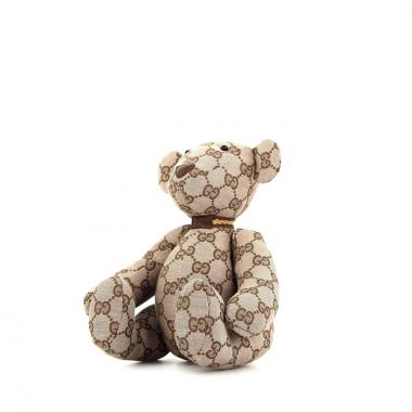Teddy Bear Gucci in tela monogram marrone e color talpa