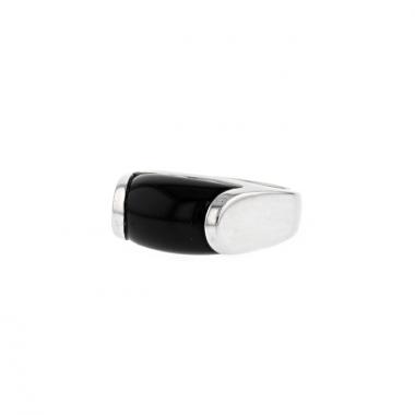 Anello Bulgari Tronchetto in oro bianco e onice