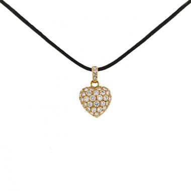 Colgante Cartier Coeur et Symbole modelo grande en oro amarillo y diamantes