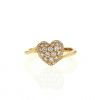 Cartier Coeur et Symbole ring in yellow gold and diamonds - 360 thumbnail