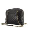 Chanel handbag in dark brown quilted leather - 00pp thumbnail