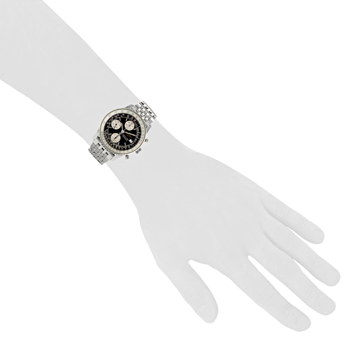 Breitling Navitimer watch in stainless steel Ref:  A13022 Circa  2000 - Detail D1