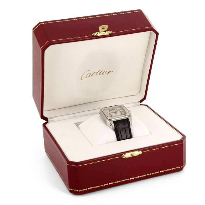 Cartier Santos-100 watch in stainless steel Ref:  2878 Circa  2000