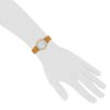 Orologio Hermes Clipper - Wristlet Watch in acciaio e oro giallo placcato Circa  2000 - Detail D1 thumbnail