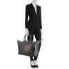 Yves Saint Laurent Easy handbag in black grained leather - Detail D1 thumbnail