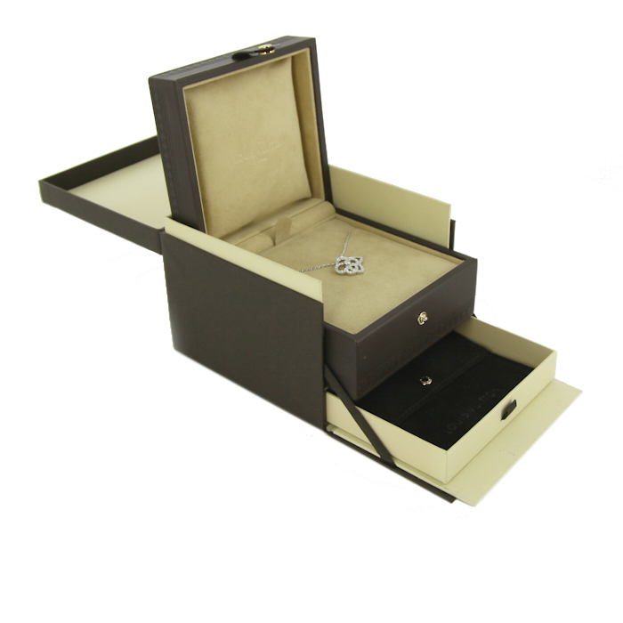 Collana Louis Vuitton Fleur in oro bianco e diamanti - Detail D2