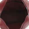 Hermes Plume large model handbag in burgundy and beige vibrato leather and burgundy Chamonix  leather - Detail D2 thumbnail