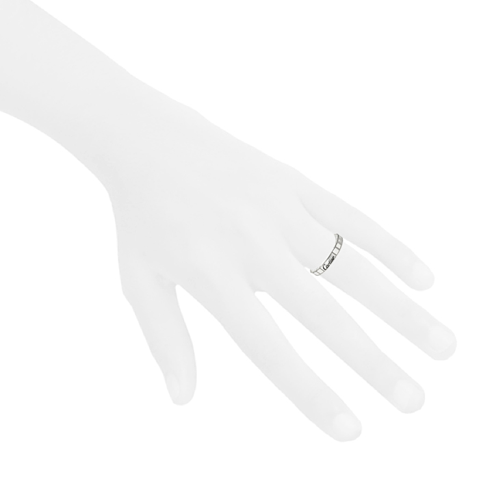 Anello Cartier Lanière in oro bianco - Detail D1