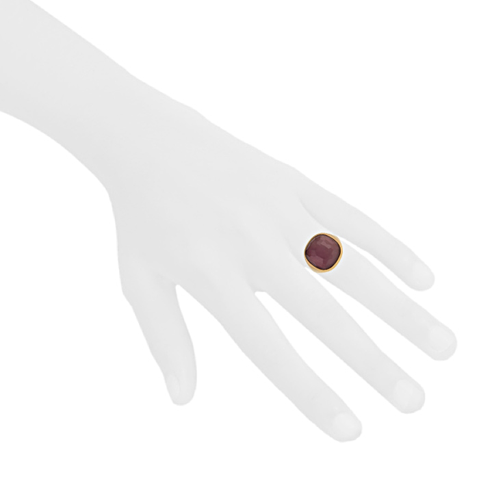 Bague Pomellato Joyce en or rose et quartz rose - Detail D1