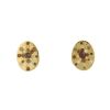 Paire de boucles d'oreilles De Beers Talisman en or jaune,  diamants et diamant brut cognac - 00pp thumbnail
