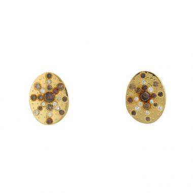 Orecchini De Beers Talisman in oro giallo,  diamanti e diamante grezzo undefined