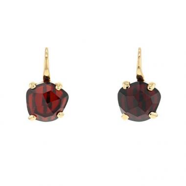 Pomellato Lola earrings in yellow gold and garnets