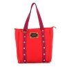 Shopping bag Louis Vuitton Antigua in tela rossa e malva - 360 thumbnail