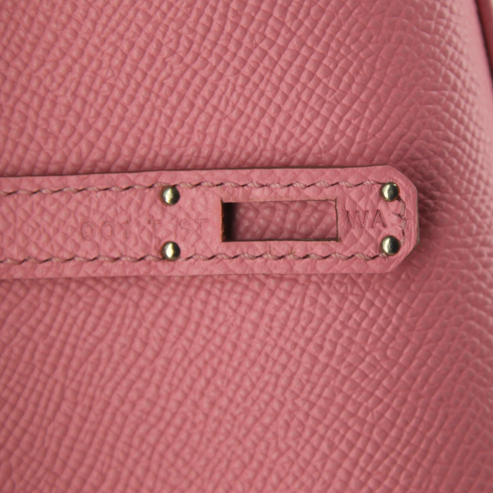 Pochette Hermes Kelly - Pocket Hand en cuir epsom rose-pale - Detail D4