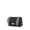 Chanel Mini 2.55 shoulder bag in black patent quilted leather - 00pp thumbnail