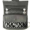 Chanel Mini 2.55 shoulder bag in black patent quilted leather - Detail D5 thumbnail