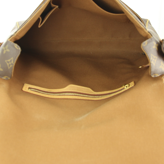 Louis Vuitton Abbesses messenger bag in monogram canvas and natural leather - Detail D3