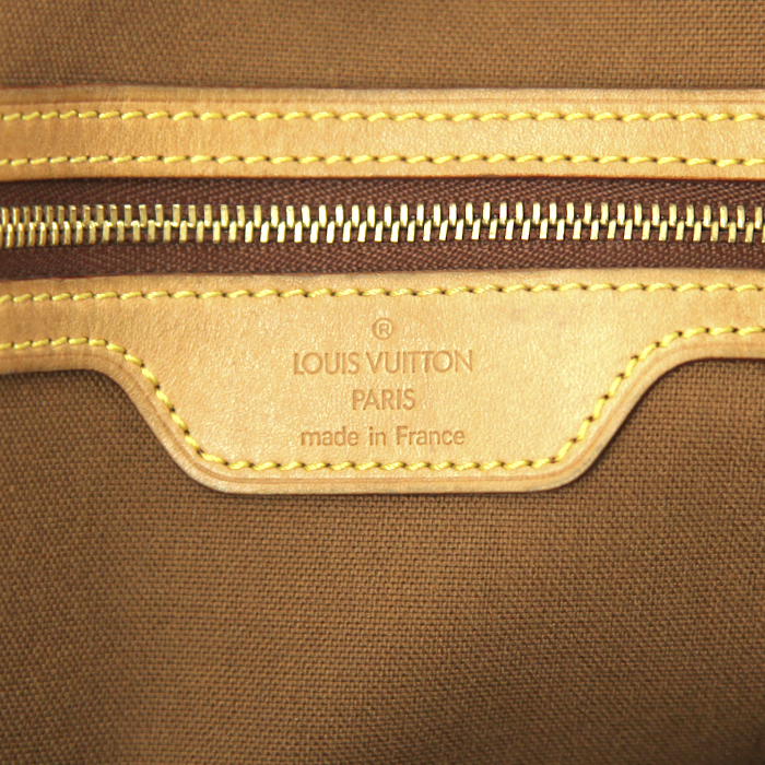 Louis Vuitton Abbesses messenger bag in monogram canvas and natural leather - Detail D4