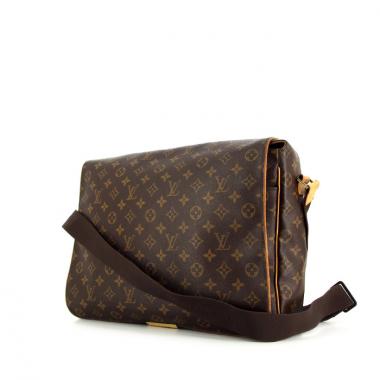 Bolso zurrón Louis Vuitton Abbesses en lona Monogram y cuero natural