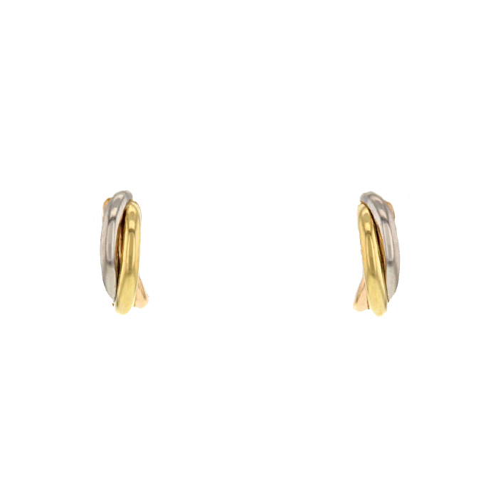 Cartier CRB8031900 - Trinity earrings - White gold, yellow gold, pink gold,  diamonds - Cartier