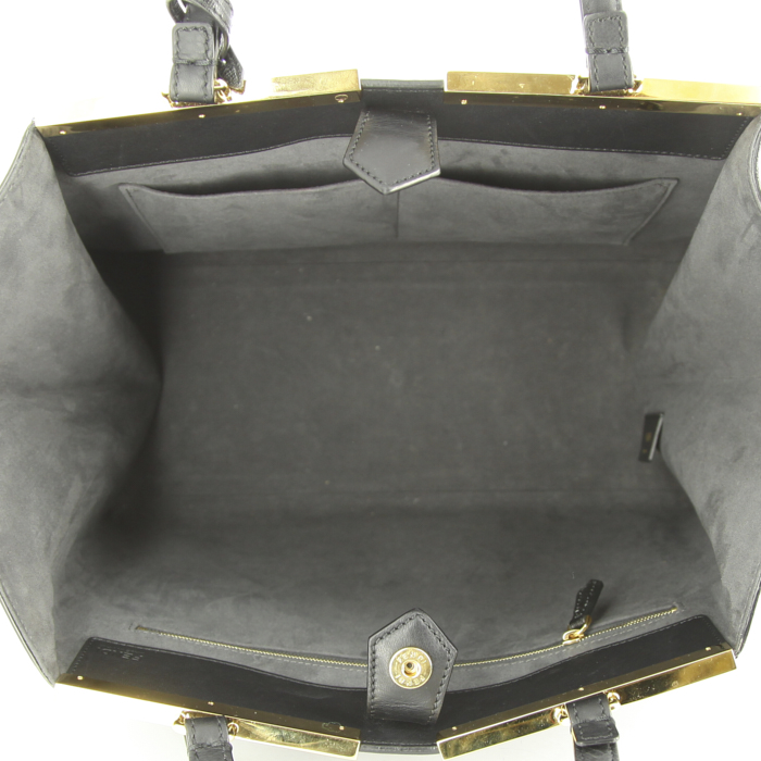 Fendi 2 Jours handbag in black leather - Detail D2