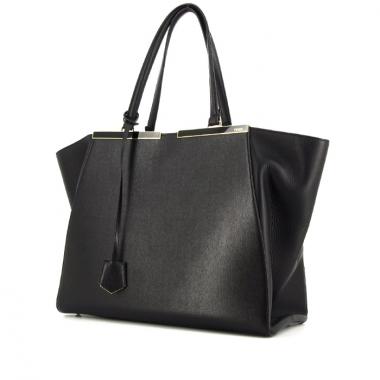 Fendi 2 Jours handbag in black leather