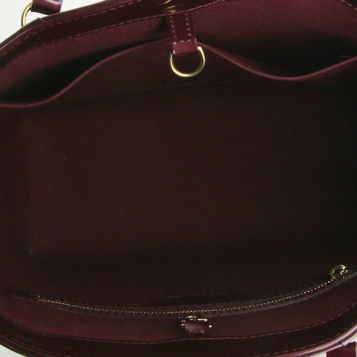 Louis Vuitton shopping bag in purple monogram patent leather - Detail D2