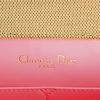 Bolso de mano Dior Diorama en lona Monogram rosa y beige y terciopelo color burdeos - Detail D4 thumbnail