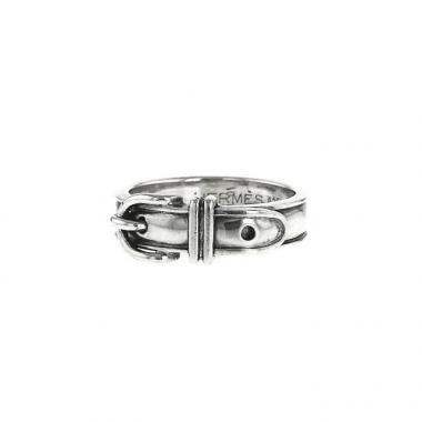 Sortija época años 80 Hermès Ceinture en plata