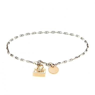 Bracciale Hermes Kelly in argento e oro rosa