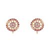 Boucheron Ma Jolie earrings in pink gold,  diamonds and sapphires - 00pp thumbnail