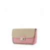 Dior Diorling shoulder bag in pink and beige grained leather - 00pp thumbnail