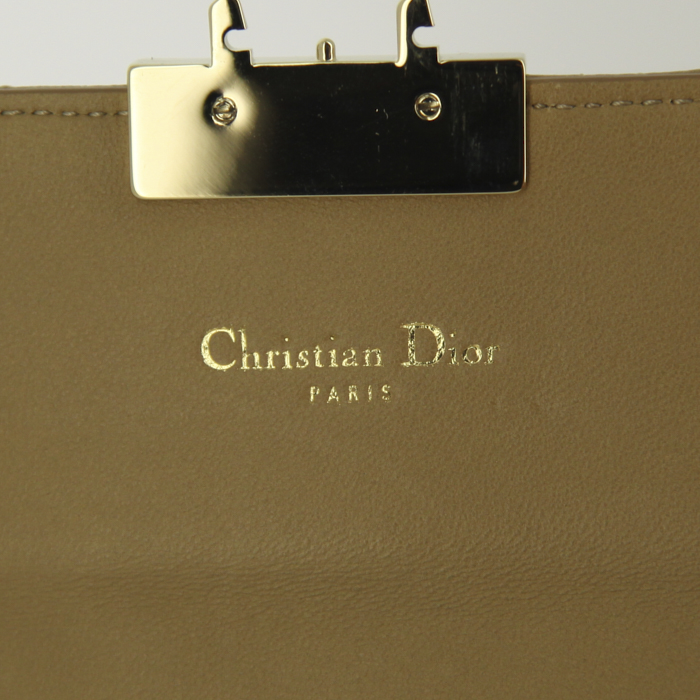 Portafogli Dior in pelle beige cannage - Detail D3