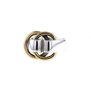 Anello Hermès Noeud coulant in argento e oro giallo