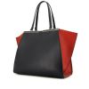Fendi 2 Jours handbag in black leather and red leather - 00pp thumbnail