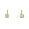 Pomellato Baby pendants earrings in pink gold,  quartz and diamonds - 00pp thumbnail
