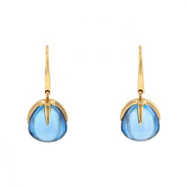 Pendientes colgantes Pomellato Veleno en oro rosa y topacios azules