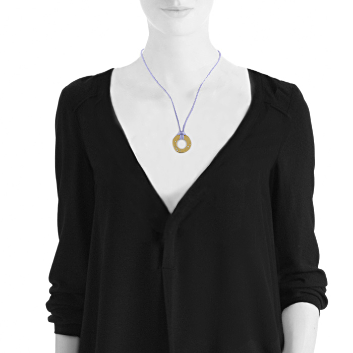 Dinh Van Cible pendant in yellow gold and diamonds - Detail D1
