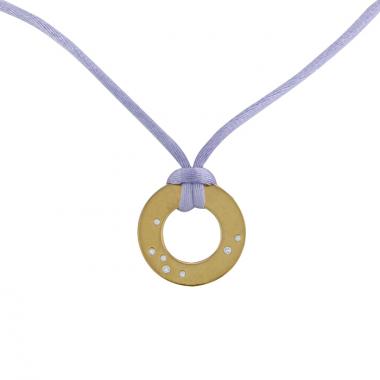 Dinh Van Cible pendant in yellow gold and diamonds