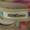 Sac cabas Hermes en soie multicolore rouge verte et jaune et plastique transparent - Detail D3 thumbnail